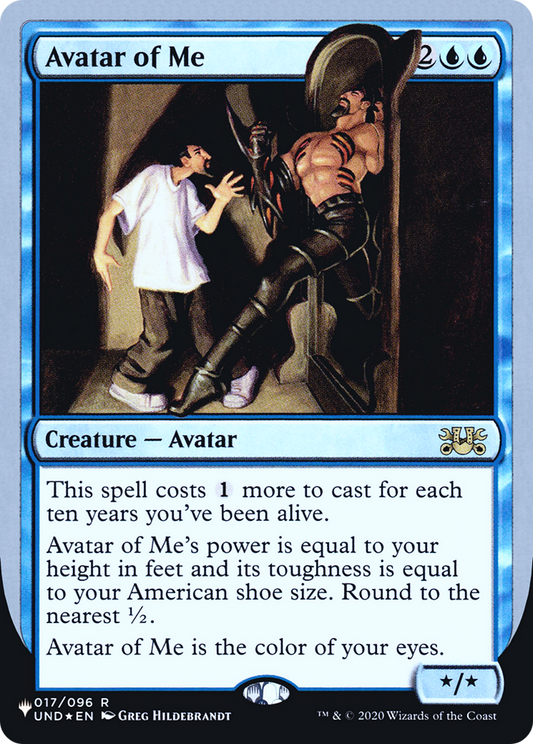 Avatar of Me (UPLIST-012) - The List (Unfinity Foil Edition) Foil - Premium MTG Single from Wizards of the Coast - Just $0.08! Shop now at Game Crave Tournament Store