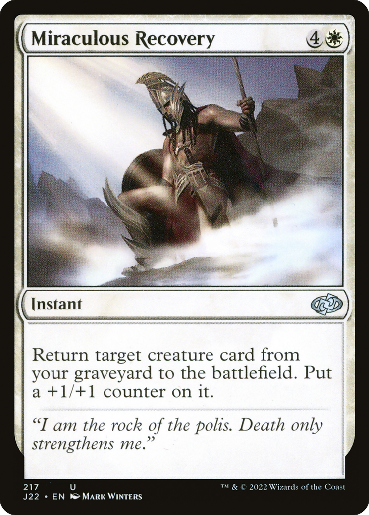 Miraculous Recovery (J22-217) - Jumpstart 2022 - Premium MTG Single from Wizards of the Coast - Just $0.08! Shop now at Game Crave Tournament Store
