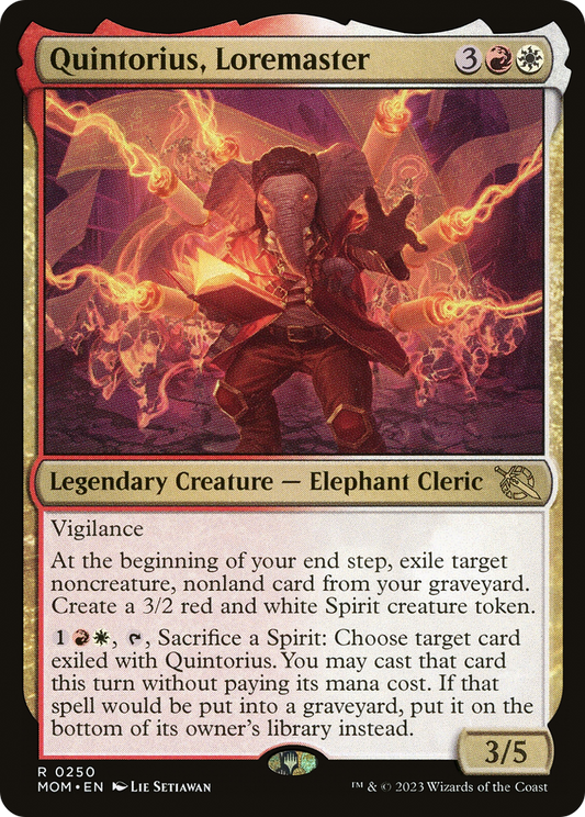 Quintorius, Loremaster (MOM-250) - March of the Machine - Premium MTG Single from Wizards of the Coast - Just $0.08! Shop now at Game Crave Tournament Store