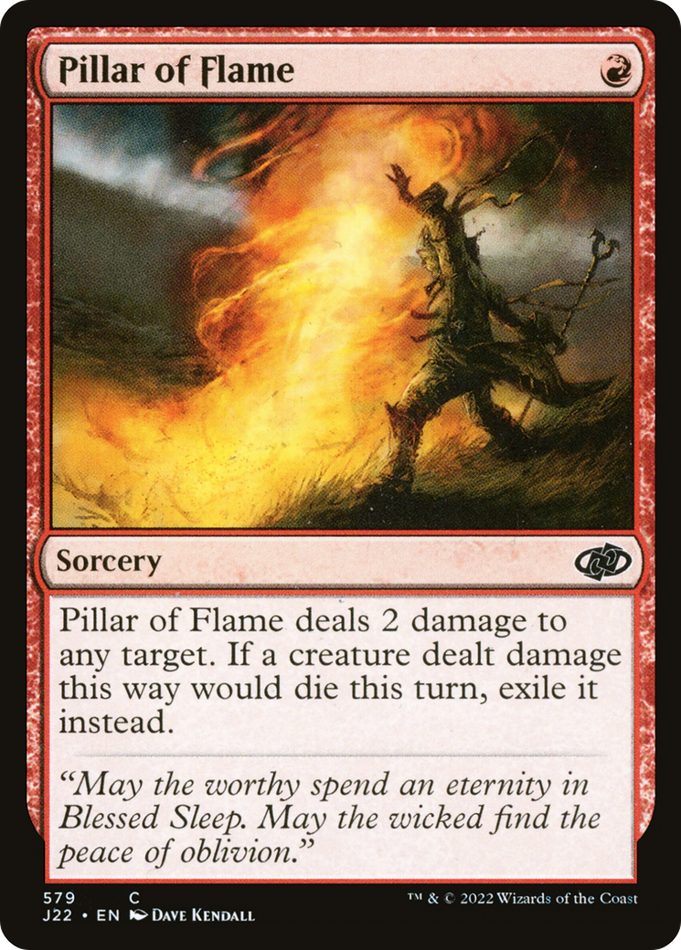 Pillar of Flame (J22-579) - Jumpstart 2022 - Premium MTG Single from Wizards of the Coast - Just $0.25! Shop now at Game Crave Tournament Store