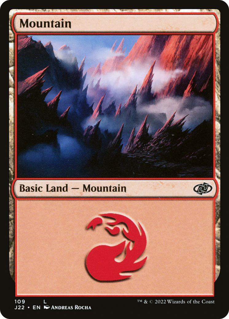 Mountain (J22-109) - Jumpstart 2022 - Premium MTG Single from Wizards of the Coast - Just $0.08! Shop now at Game Crave Tournament Store