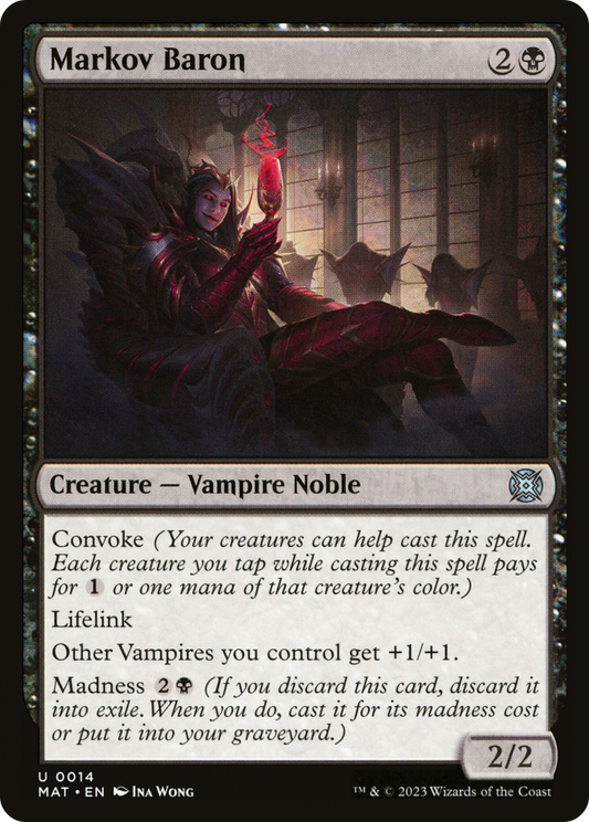 Markov Baron (MAT-014) - March of the Machine: The Aftermath - Premium MTG Single from Wizards of the Coast - Just $0.08! Shop now at Game Crave Tournament Store