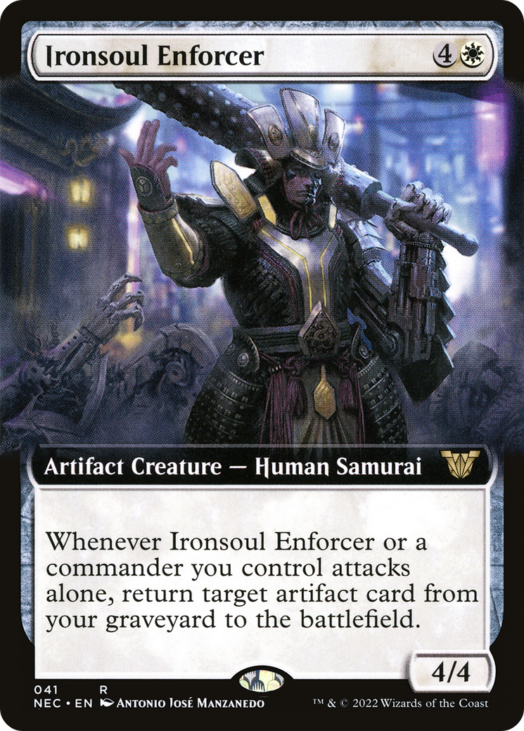 Ironsoul Enforcer (NEC-041) - Neon Dynasty Commander: (Extended Art) - Premium MTG Single from Wizards of the Coast - Just $0.11! Shop now at Game Crave Tournament Store