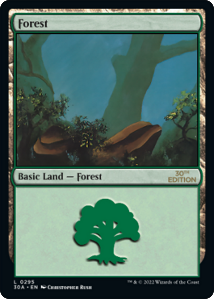 Forest (30A-295) - 30th Anniversary Edition - Premium MTG Single from Wizards of the Coast - Just $0.26! Shop now at Game Crave Tournament Store