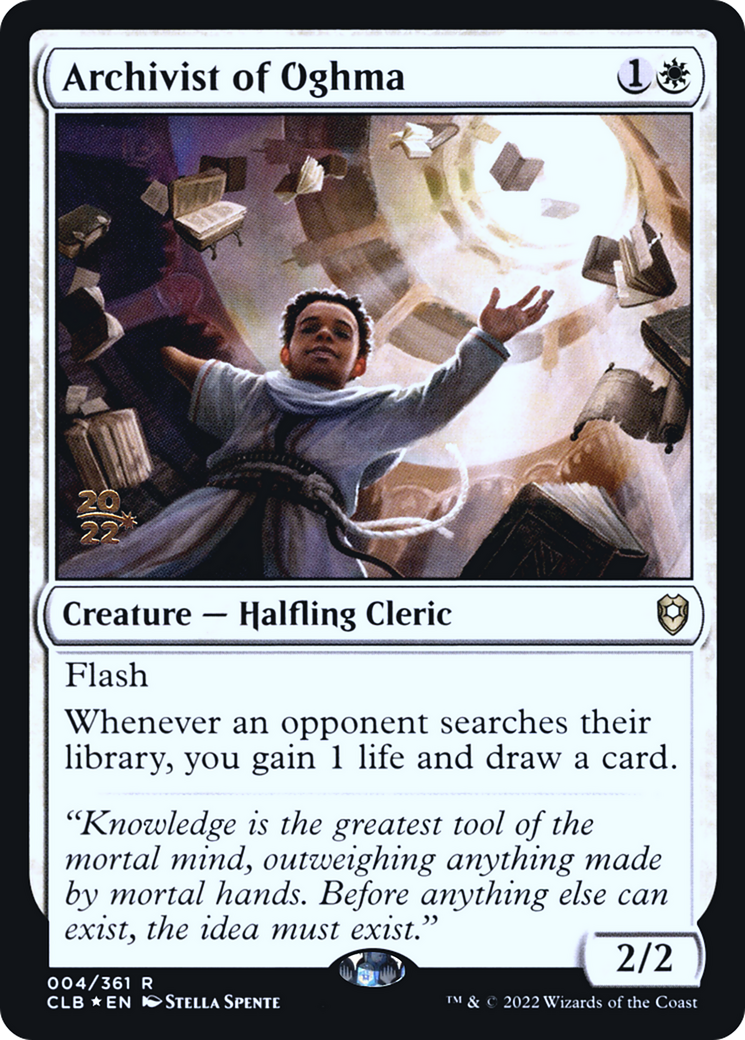 Archivist of Oghma (PCLB-04S) - Battle for Baldur's Gate Promos Foil - Premium MTG Single from Wizards of the Coast - Just $2.21! Shop now at Game Crave Tournament Store
