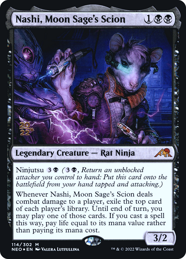 Nashi, Moon Sage's Scion (PNEO-114S) - Kamigawa: Neon Dynasty Promos Foil - Premium MTG Single from Wizards of the Coast - Just $0.66! Shop now at Game Crave Tournament Store