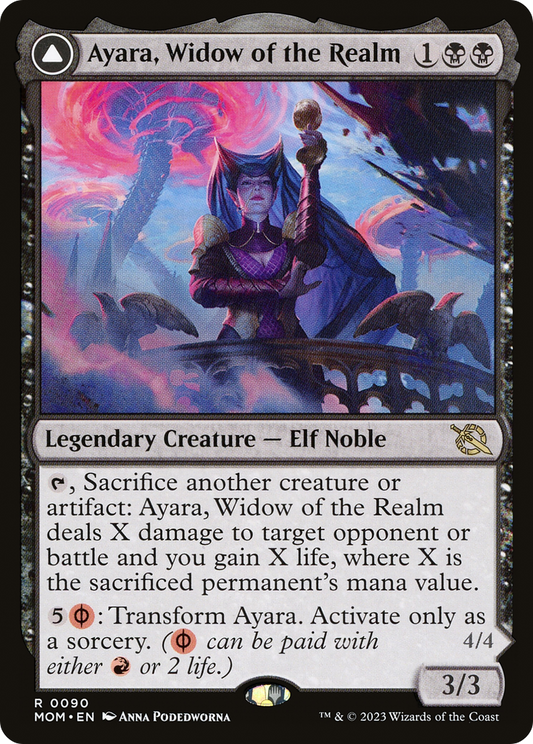 Ayara, Widow of the Realm // Ayara, Furnace Queen (MOM-090) - March of the Machine - Premium MTG Single from Wizards of the Coast - Just $0.25! Shop now at Game Crave Tournament Store