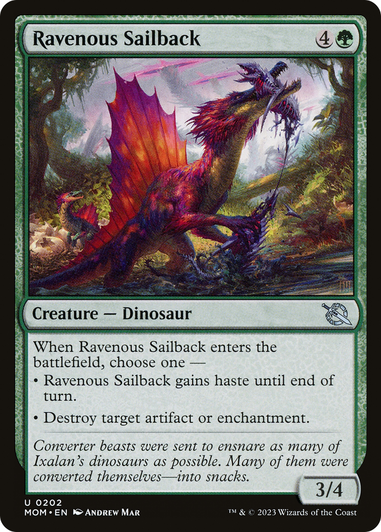 Ravenous Sailback (MOM-202) - March of the Machine Foil - Premium MTG Single from Wizards of the Coast - Just $0.08! Shop now at Game Crave Tournament Store