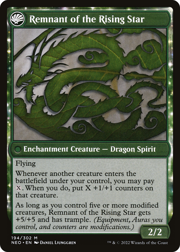 Jugan Defends the Temple // Remnant of the Rising Star (NEO-194) - Kamigawa: Neon Dynasty: (fandfc) - Premium MTG Single from Wizards of the Coast - Just $0.35! Shop now at Game Crave Tournament Store
