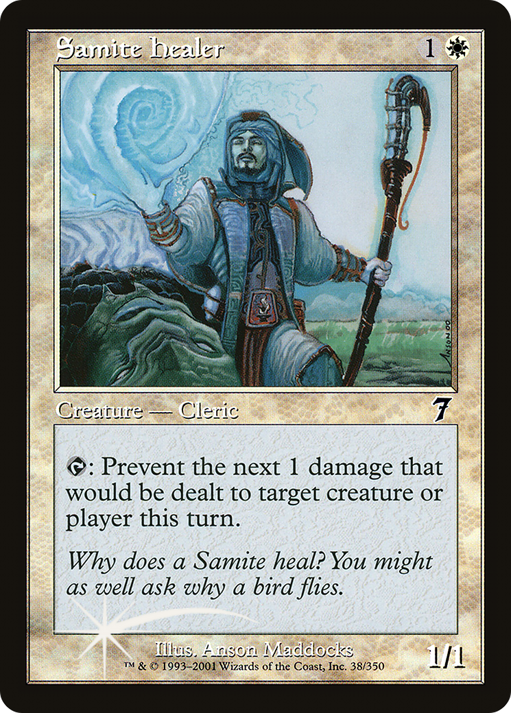 Samite Healer (7ED-38★) - Seventh Edition Foil - Premium MTG Single from Wizards of the Coast - Just $0.92! Shop now at Game Crave Tournament Store
