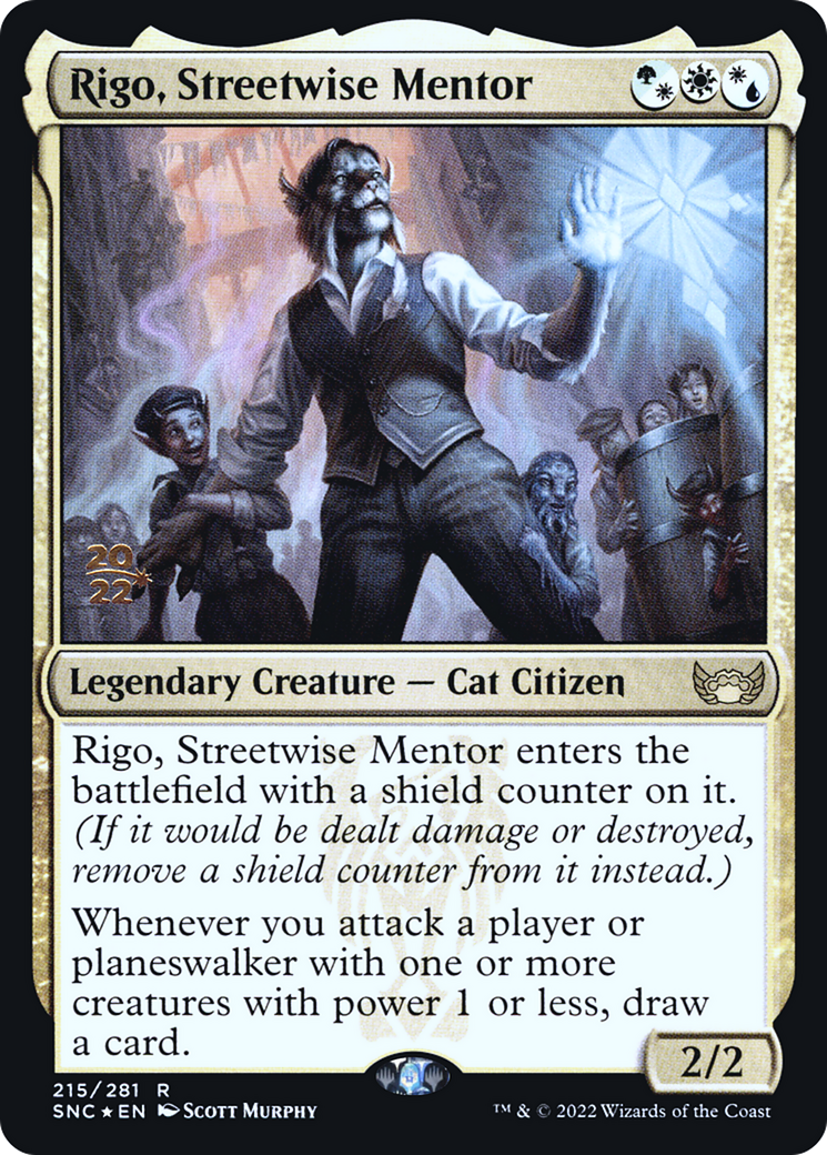 Rigo, Streetwise Mentor (PSNC-215S) - Streets of New Capenna Promos Foil - Premium MTG Single from Wizards of the Coast - Just $0.39! Shop now at Game Crave Tournament Store