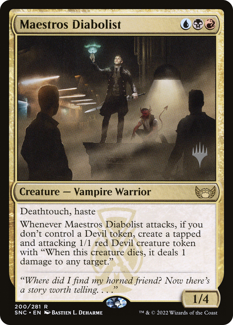 Maestros Diabolist (PSNC-200P) - Streets of New Capenna Promos Foil - Premium MTG Single from Wizards of the Coast - Just $0.40! Shop now at Game Crave Tournament Store