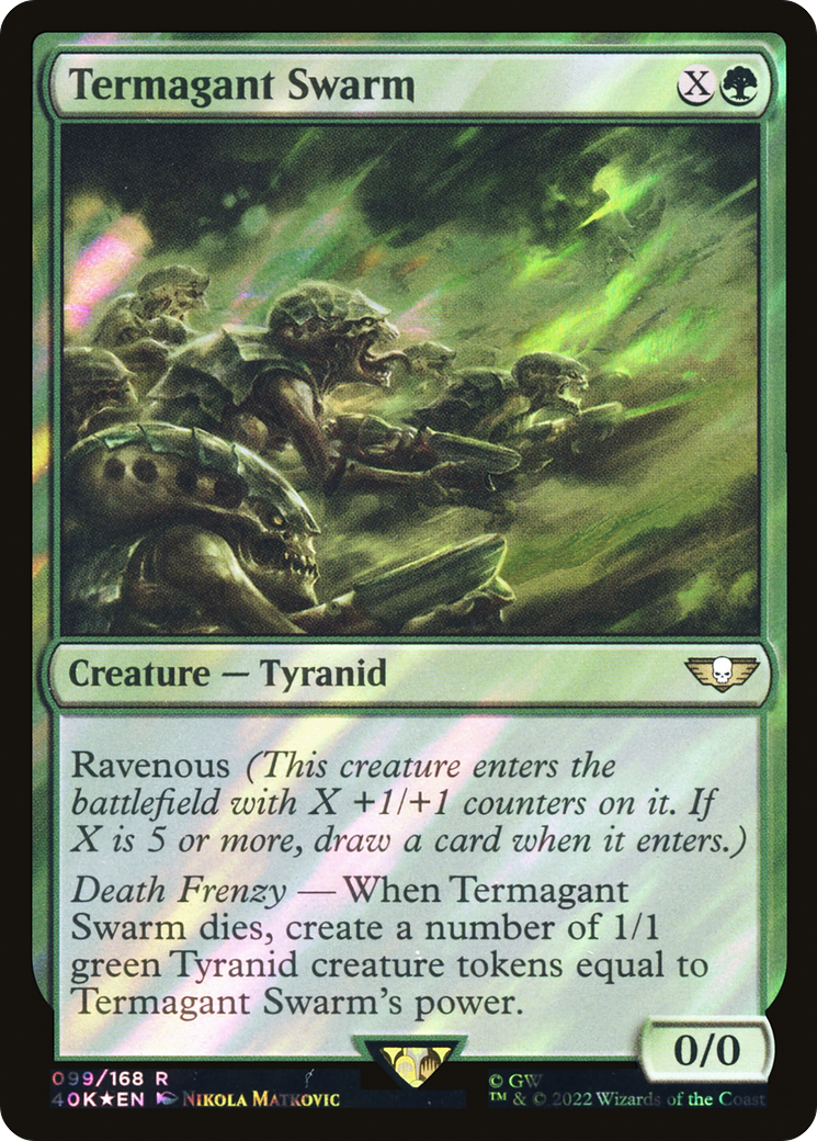 Termagant Swarm (40K-99★) - Warhammer 40,000 Commander Foil - Premium MTG Single from Wizards of the Coast - Just $0.89! Shop now at Game Crave Tournament Store