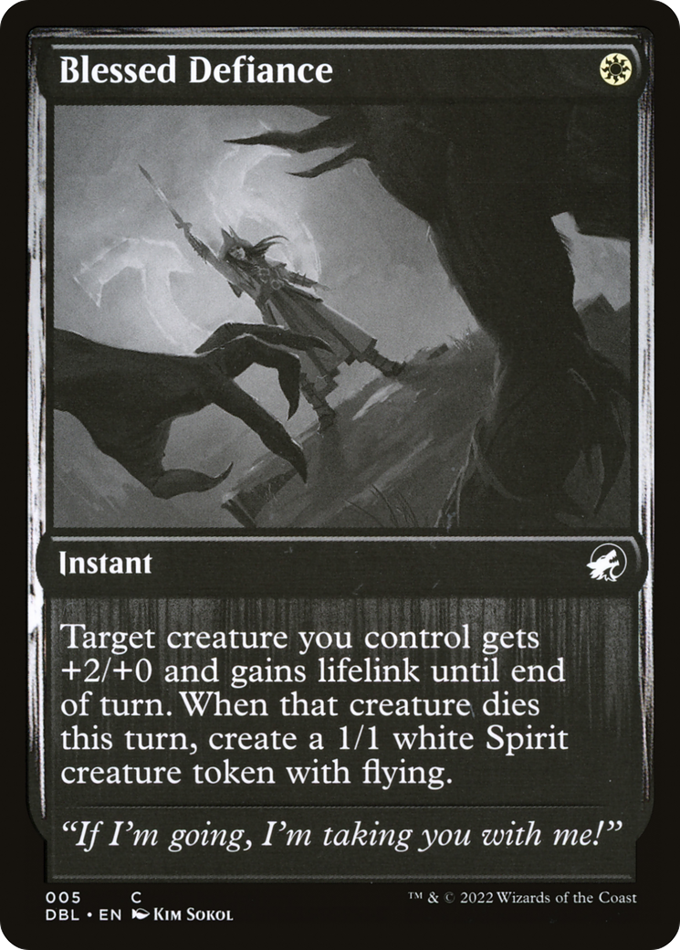 Blessed Defiance (DBL-005) - Innistrad: Double Feature Foil - Premium MTG Single from Wizards of the Coast - Just $0.08! Shop now at Game Crave Tournament Store