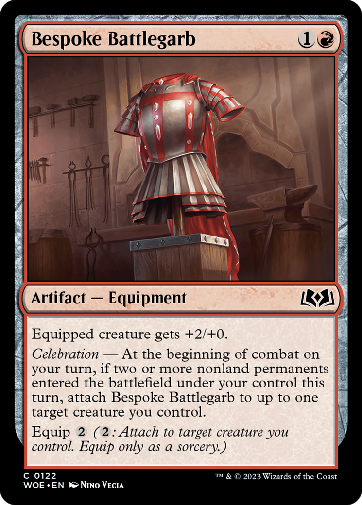 Bespoke Battlegarb (WOE-122) - Wilds of Eldraine - Premium MTG Single from Wizards of the Coast - Just $0.08! Shop now at Game Crave Tournament Store