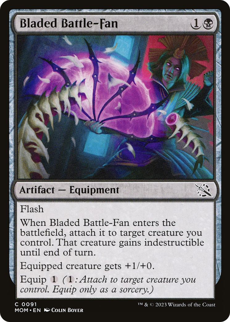 Bladed Battle-Fan (MOM-091) - March of the Machine Foil - Premium MTG Single from Wizards of the Coast - Just $0.08! Shop now at Game Crave Tournament Store