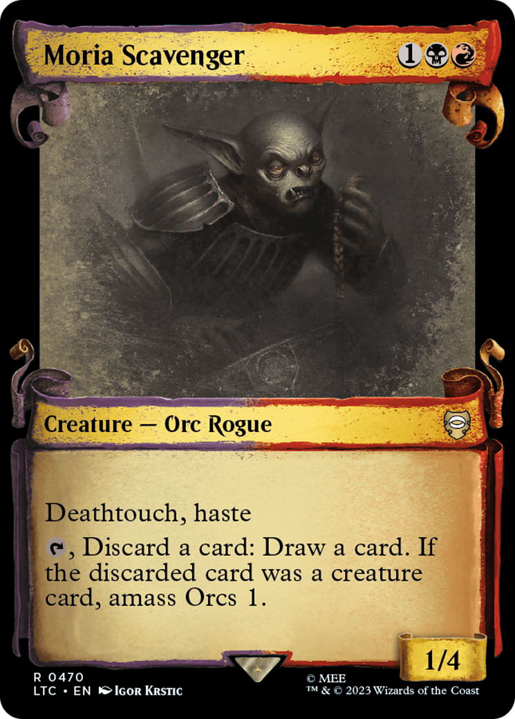 Moria Scavenger (LTC-470) - Tales of Middle-earth Commander: (Showcase) - Premium MTG Single from Wizards of the Coast - Just $0.20! Shop now at Game Crave Tournament Store