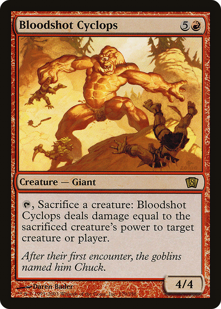 Bloodshot Cyclops (8ED-179★) - Eighth Edition Foil - Premium MTG Single from Wizards of the Coast - Just $2.19! Shop now at Game Crave Tournament Store