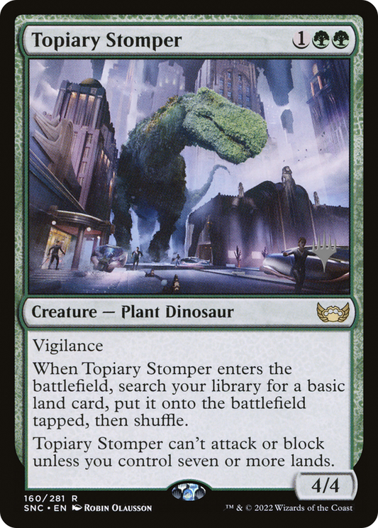 Topiary Stomper (PSNC-160P) - Streets of New Capenna Promos Foil - Premium MTG Single from Wizards of the Coast - Just $0.38! Shop now at Game Crave Tournament Store