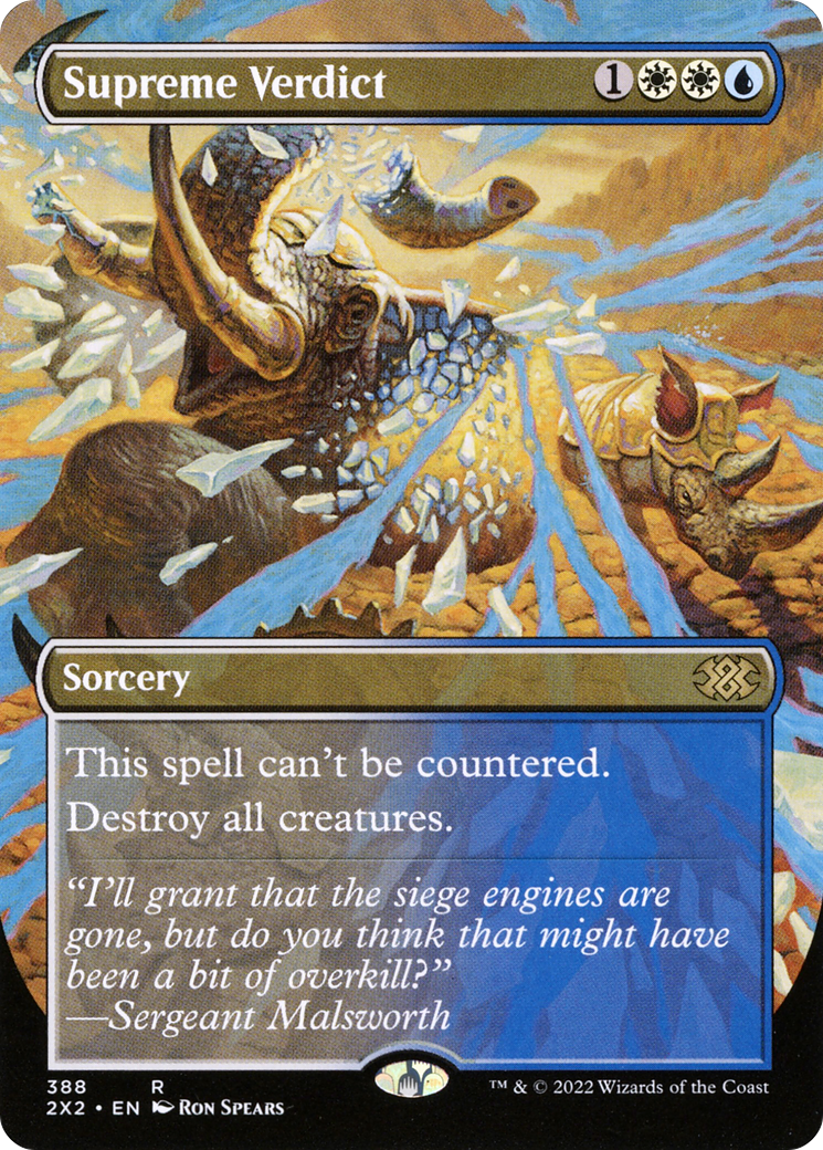Supreme Verdict (2X2-388) - Double Masters 2022 (Borderless) - Premium MTG Single from Wizards of the Coast - Just $0.80! Shop now at Game Crave Tournament Store