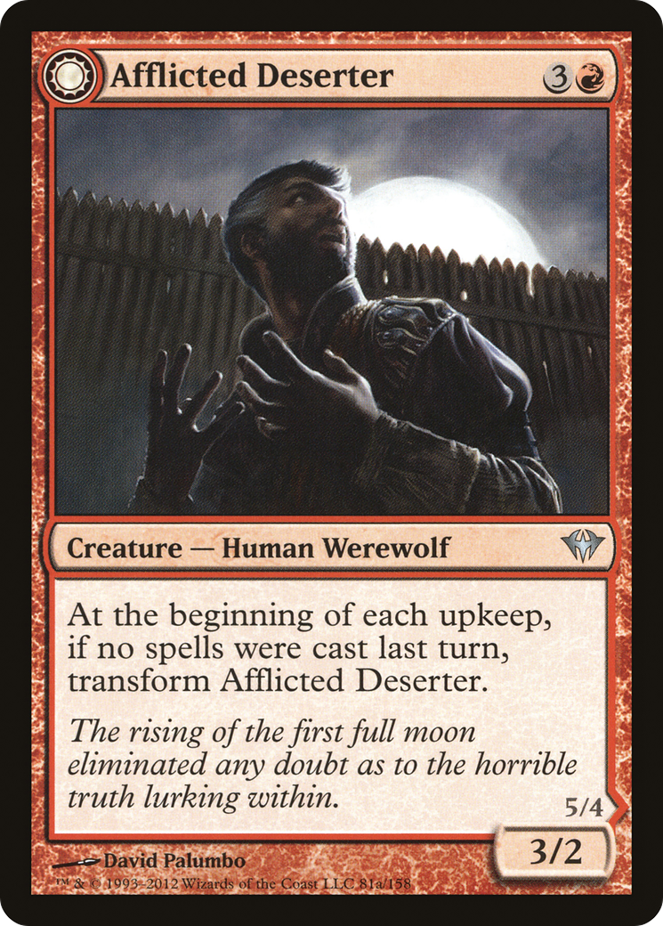 Afflicted Deserter // Werewolf Ransacker (DKA-081) - Dark Ascension: (Double Faced Transform) - Premium MTG Single from Wizards of the Coast - Just $0.08! Shop now at Game Crave Tournament Store