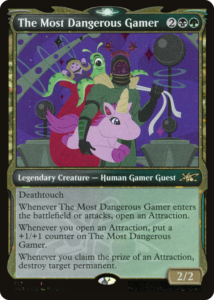 The Most Dangerous Gamer (UNF-517) - Unfinity: (Showcase) Foil - Premium MTG Single from Wizards of the Coast - Just $0.32! Shop now at Game Crave Tournament Store
