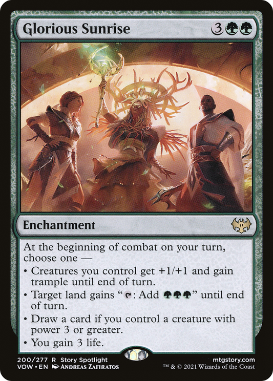 Glorious Sunrise (VOW-200) - Innistrad: Crimson Vow Foil - Premium MTG Single from Wizards of the Coast - Just $1.43! Shop now at Game Crave Tournament Store
