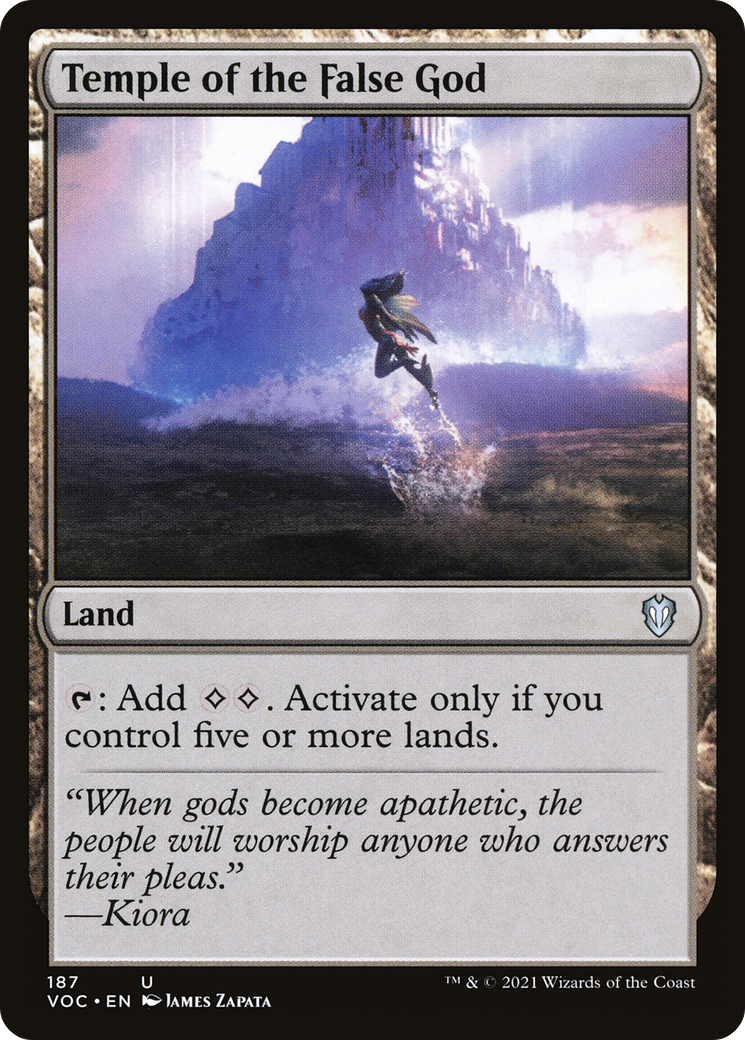 Temple of the False God (VOC-187) - Crimson Vow Commander - Premium MTG Single from Wizards of the Coast - Just $0.08! Shop now at Game Crave Tournament Store