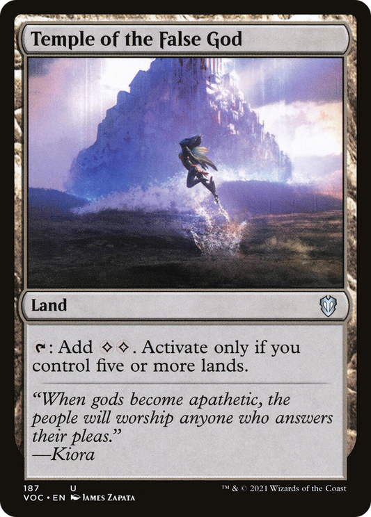 Temple of the False God (VOC-187) - Crimson Vow Commander - Premium MTG Single from Wizards of the Coast - Just $0.08! Shop now at Game Crave Tournament Store