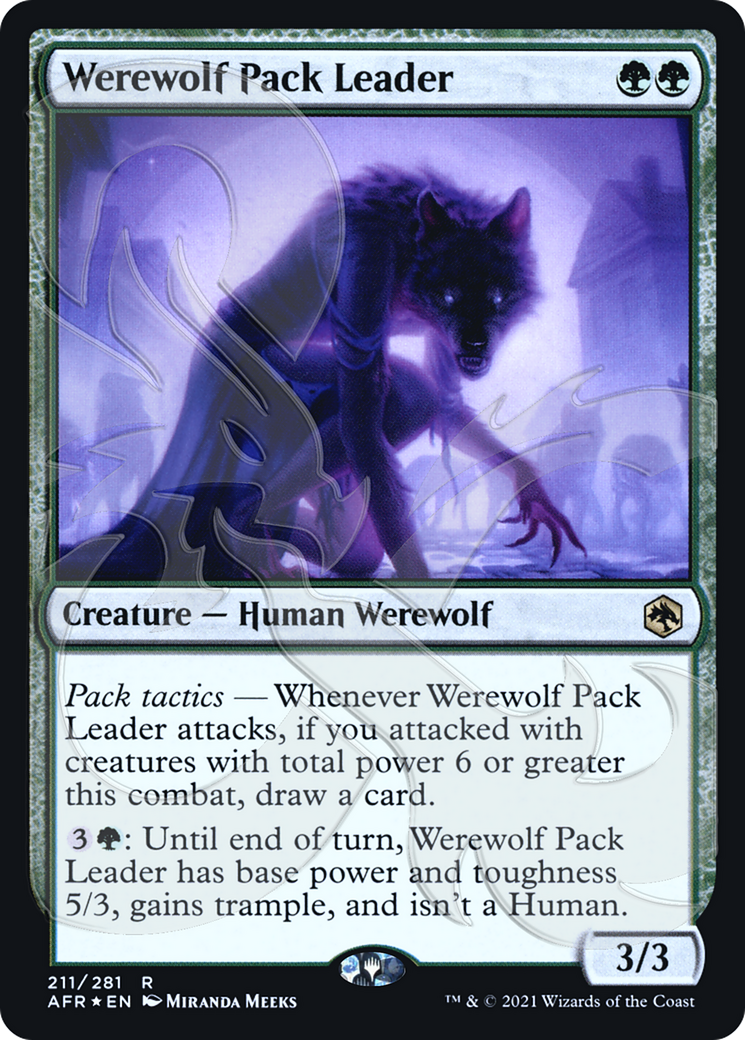 Werewolf Pack Leader (PAFR-211A) - Adventures in the Forgotten Realms Promos Foil - Premium MTG Single from Wizards of the Coast - Just $4.63! Shop now at Game Crave Tournament Store