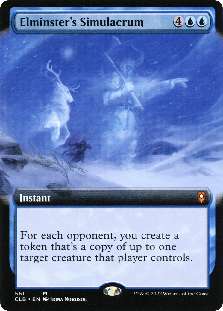 Elminster's Simulacrum (CLB-561) - Commander Legends: Battle for Baldur's Gate: (Extended Art) - Premium MTG Single from Wizards of the Coast - Just $0.22! Shop now at Game Crave Tournament Store