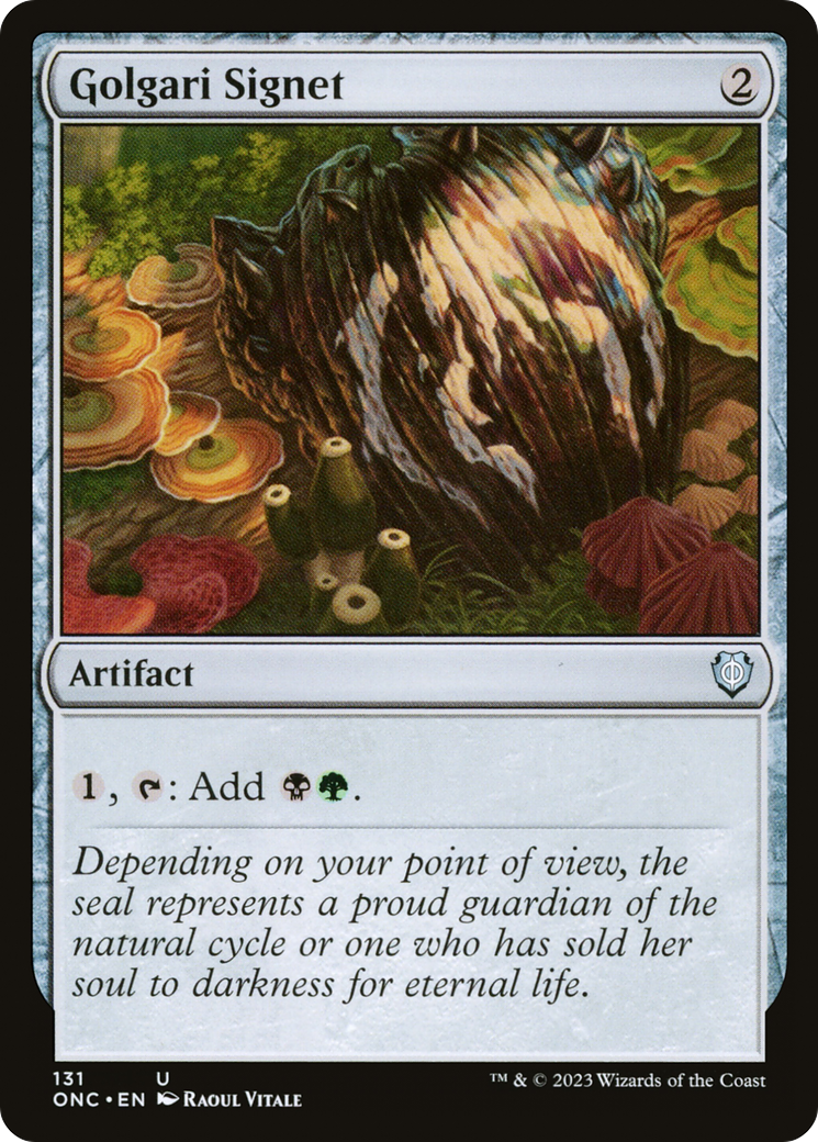 Golgari Signet (ONC-131) - Phyrexia: All Will Be One Commander - Premium MTG Single from Wizards of the Coast - Just $0.39! Shop now at Game Crave Tournament Store