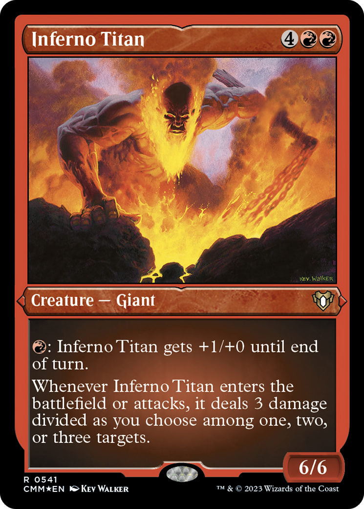 Inferno Titan (CMM-541) - Commander Masters Etched Foil - Premium MTG Single from Wizards of the Coast - Just $0.08! Shop now at Game Crave Tournament Store