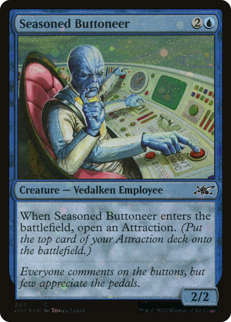 Seasoned Buttoneer (UNF-344) - Unfinity Foil - Premium MTG Single from Wizards of the Coast - Just $0.10! Shop now at Game Crave Tournament Store