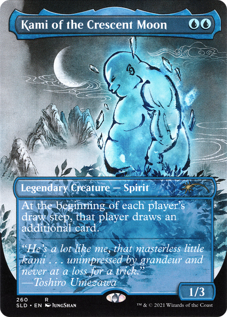 Kami of the Crescent Moon (SLD-260) - Secret Lair Drop (Borderless) - Premium MTG Single from Wizards of the Coast - Just $3.62! Shop now at Game Crave Tournament Store