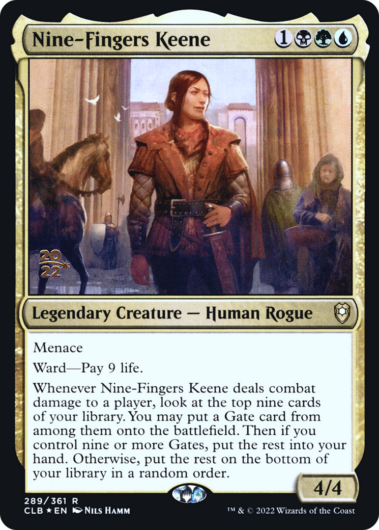 Nine-Fingers Keene (PCLB-289S) - Battle for Baldur's Gate Promos Foil - Premium MTG Single from Wizards of the Coast - Just $0.66! Shop now at Game Crave Tournament Store