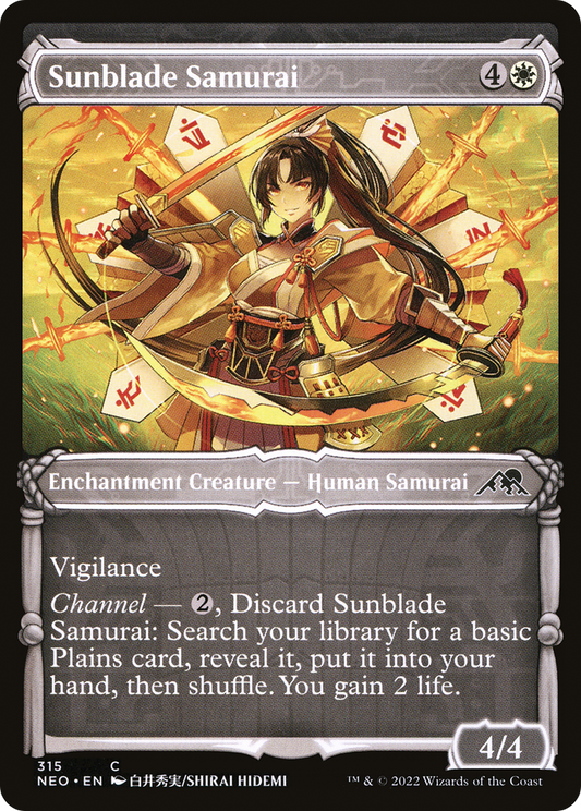Sunblade Samurai (NEO-315) - Kamigawa: Neon Dynasty: (Showcase) - Premium MTG Single from Wizards of the Coast - Just $0.08! Shop now at Game Crave Tournament Store