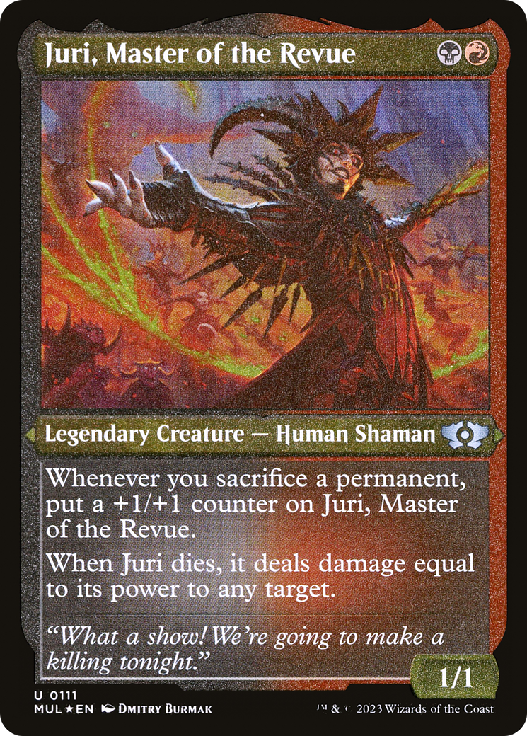 Juri, Master of the Revue (MUL-111) - Multiverse Legends Etched Foil - Premium MTG Single from Wizards of the Coast - Just $0.08! Shop now at Game Crave Tournament Store
