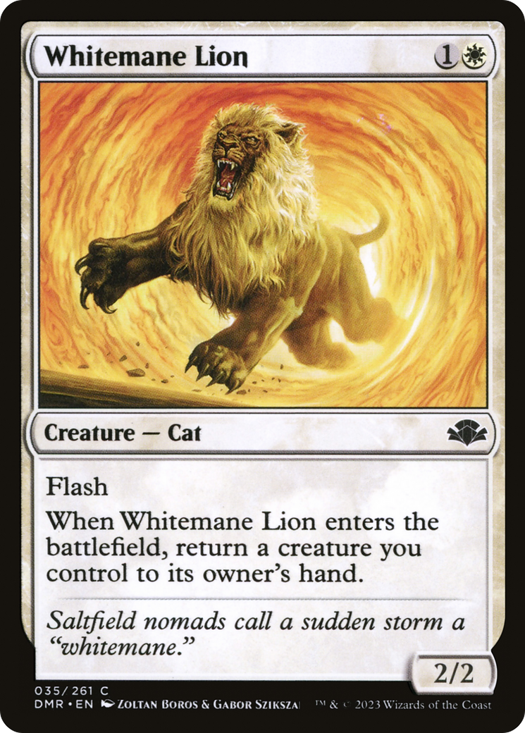 Whitemane Lion (DMR-035) - Dominaria Remastered - Premium MTG Single from Wizards of the Coast - Just $0.08! Shop now at Game Crave Tournament Store