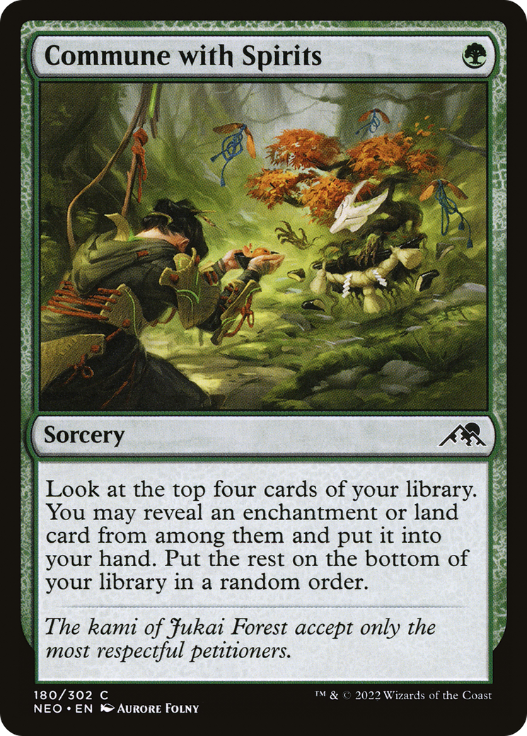 Commune with Spirits (NEO-180) - Kamigawa: Neon Dynasty Foil - Premium MTG Single from Wizards of the Coast - Just $0.08! Shop now at Game Crave Tournament Store