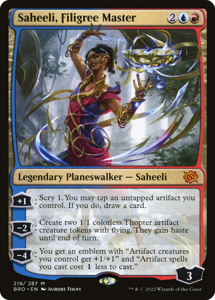 Saheeli, Filigree Master (BRO-219) - The Brothers' War - Premium MTG Single from Wizards of the Coast - Just $0.59! Shop now at Game Crave Tournament Store