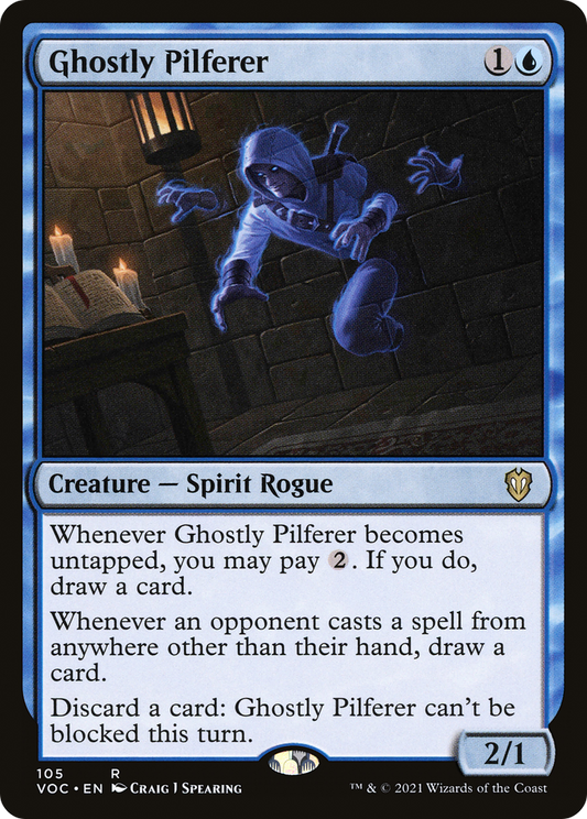 Ghostly Pilferer (VOC-105) - Crimson Vow Commander - Premium MTG Single from Wizards of the Coast - Just $0.39! Shop now at Game Crave Tournament Store