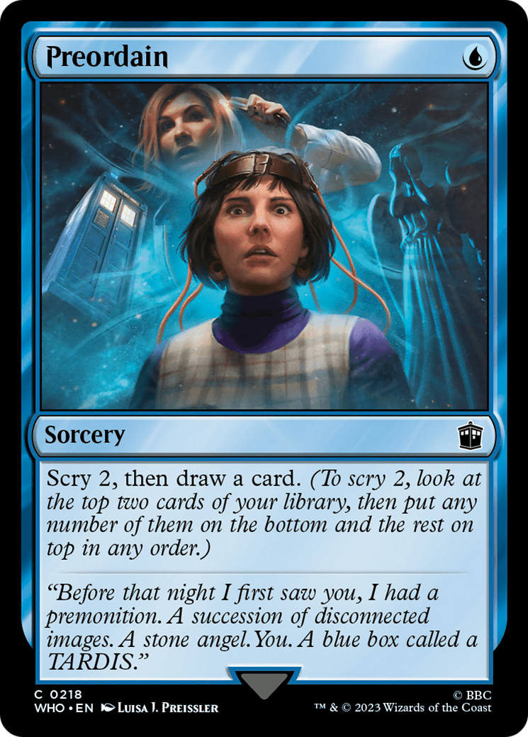 Preordain (WHO-218) - Doctor Who Foil - Premium MTG Single from Wizards of the Coast - Just $1.17! Shop now at Game Crave Tournament Store