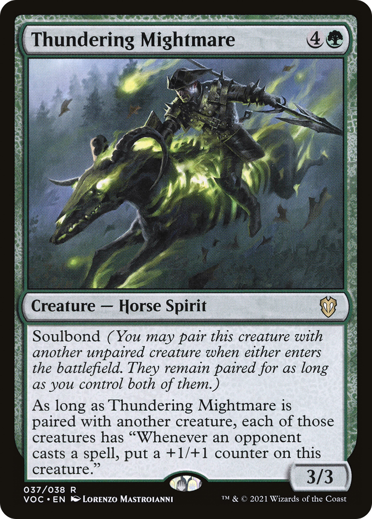 Thundering Mightmare (VOC-037) - Crimson Vow Commander - Premium MTG Single from Wizards of the Coast - Just $0.11! Shop now at Game Crave Tournament Store
