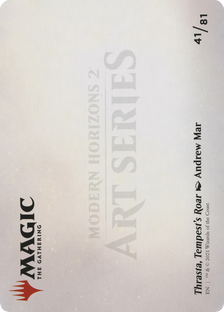 Thrasta, Tempest's Roar // Thrasta, Tempest's Roar (AMH2-041) - Modern Horizons 2 Art Series (Borderless) - Premium MTG Single from Wizards of the Coast - Just $0! Shop now at Game Crave Tournament Store