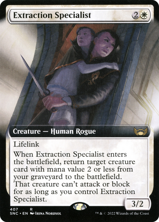 Extraction Specialist (SNC-407) - Streets of New Capenna: (Extended Art) - Premium MTG Single from Wizards of the Coast - Just $0.08! Shop now at Game Crave Tournament Store