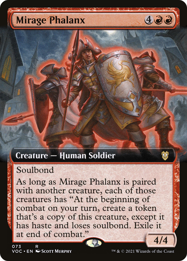 Mirage Phalanx (VOC-073) - Crimson Vow Commander: (Extended Art) - Premium MTG Single from Wizards of the Coast - Just $1.13! Shop now at Game Crave Tournament Store