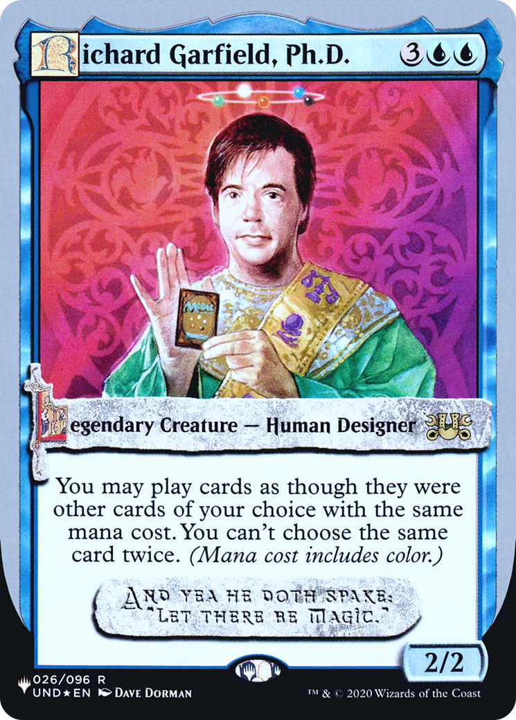 Richard Garfield, Ph.D. (UPLIST-017) - The List (Unfinity Foil Edition) Foil - Premium MTG Single from Wizards of the Coast - Just $0.64! Shop now at Game Crave Tournament Store