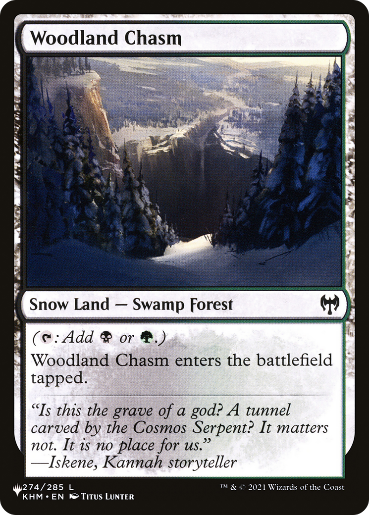 Woodland Chasm (PCTB-087) - From Cute to Brute: (snow) - Premium MTG Single from Wizards of the Coast - Just $0.17! Shop now at Game Crave Tournament Store