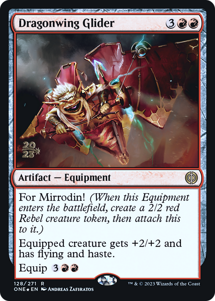 Dragonwing Glider (PONE-128S) - Phyrexia: All Will Be One Promos Foil - Premium MTG Single from Wizards of the Coast - Just $0.31! Shop now at Game Crave Tournament Store